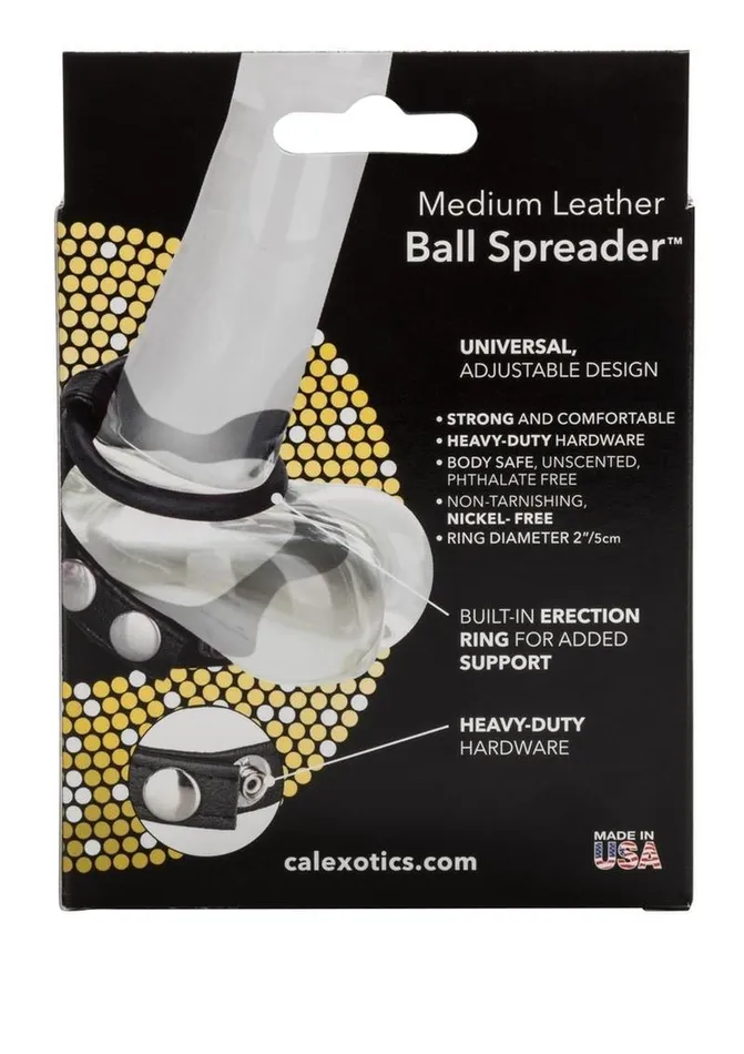 Leather Ball Spreader Cock Ring Rings Male Sex Toys