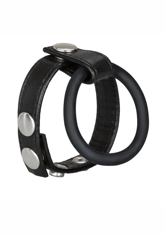Leather Ball Spreader Cock Ring Rings Male Sex Toys