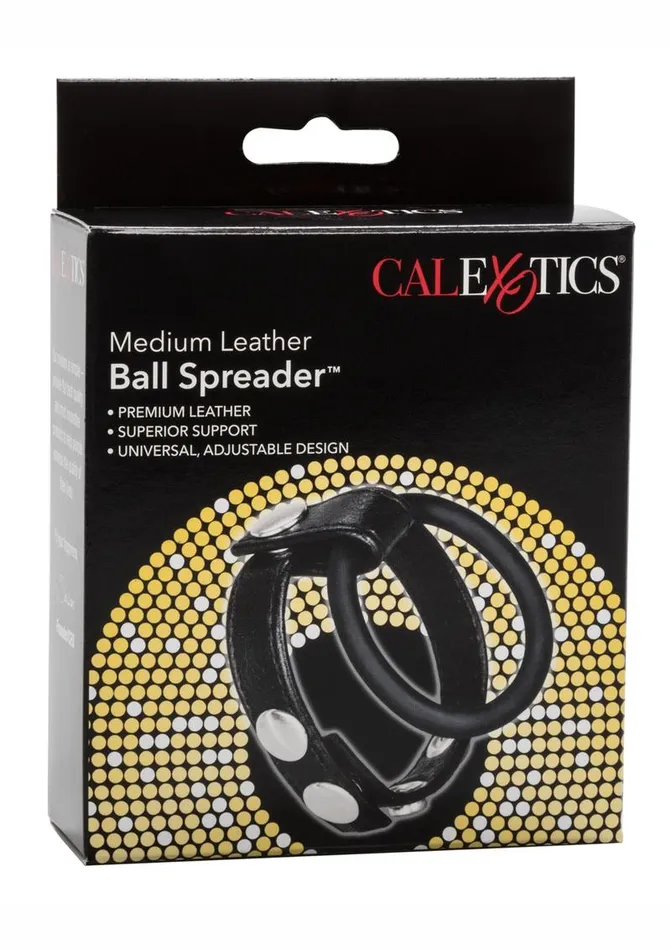 Leather Ball Spreader Cock Ring Rings Male Sex Toys