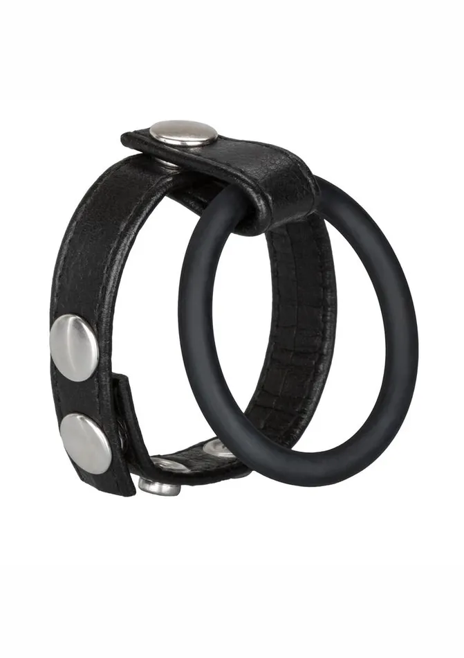 Leather Ball Spreader Cock Ring Rings Male Sex Toys