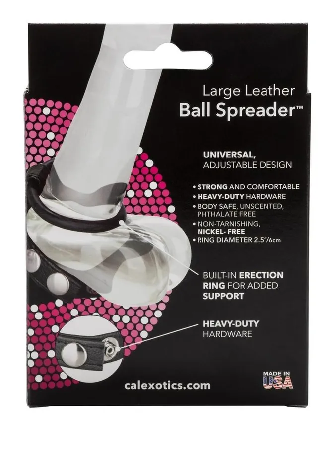 Leather Ball Spreader Cock Ring Rings Male Sex Toys