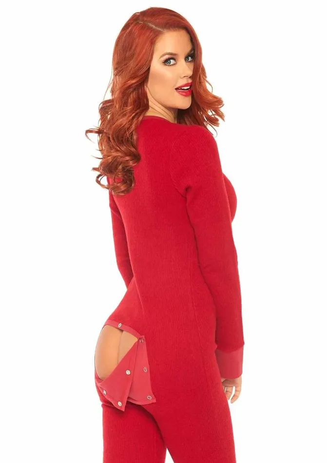 Leg Avenue Female Sex Toys Leg Avenue Cozy Brushed Rib Long Johns with Cheeky Snap Closure Back Flap Leg Avenue Female Sex Toys Leg Avenue Cozy Brushed Rib Long Johns with Cheeky Snap Closure Back Flap