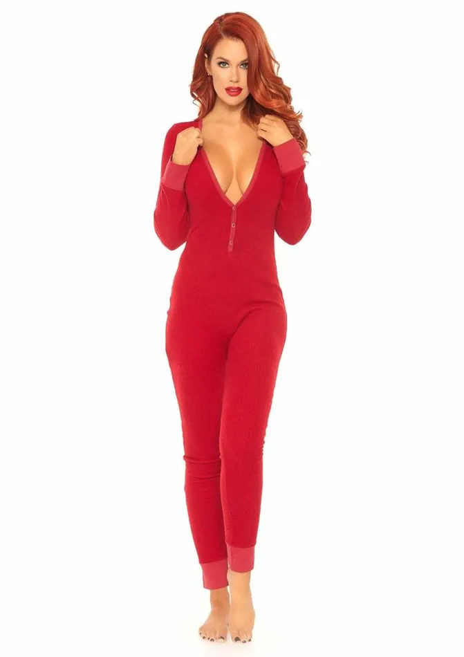 Leg Avenue Female Sex Toys Leg Avenue Cozy Brushed Rib Long Johns with Cheeky Snap Closure Back Flap Leg Avenue Female Sex Toys Leg Avenue Cozy Brushed Rib Long Johns with Cheeky Snap Closure Back Flap