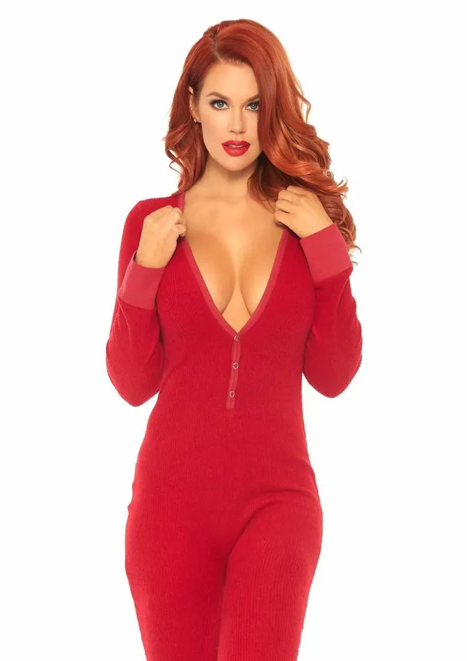 Leg Avenue Female Sex Toys Leg Avenue Cozy Brushed Rib Long Johns with Cheeky Snap Closure Back Flap Leg Avenue Female Sex Toys Leg Avenue Cozy Brushed Rib Long Johns with Cheeky Snap Closure Back Flap