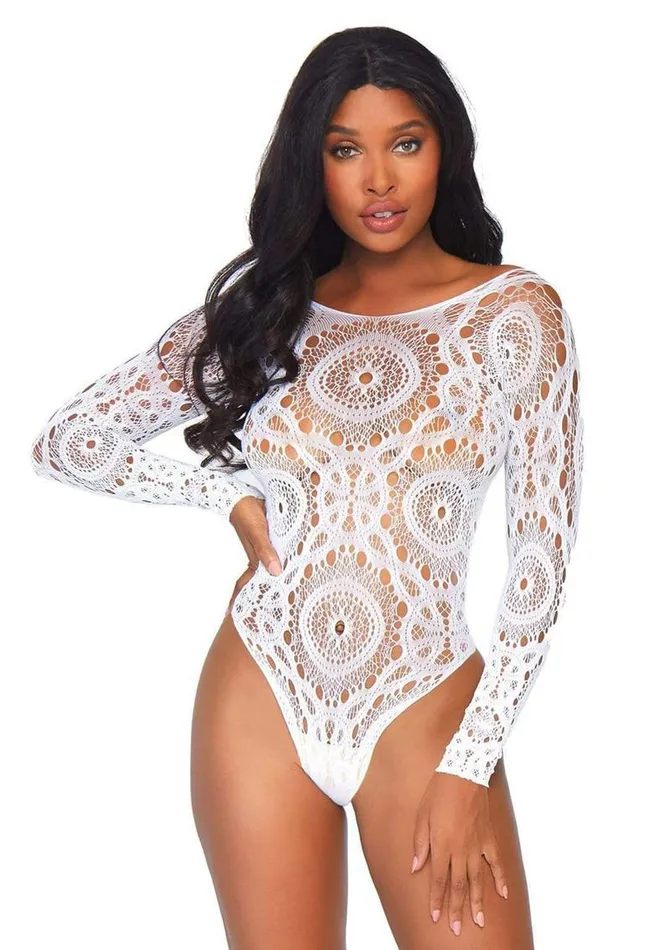 Leg Avenue Leg Avenue Crochet Lace Long Sleeved Snap Crotch Thong Back Bodysuit Teddies And Bodies Leg Avenue Leg Avenue Crochet Lace Long Sleeved Snap Crotch Thong Back Bodysuit Teddies And Bodies