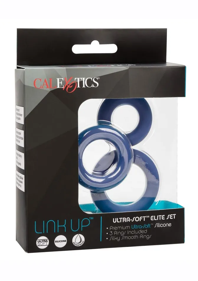 Link Up Male Sex Toys Link Up Ultra Soft Elite Set Silicone Cock Rings