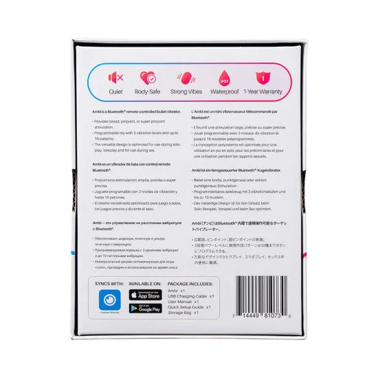 Lovense Ambi Bullet Vibrator Pink Hytto Pte Ltd Vibrators