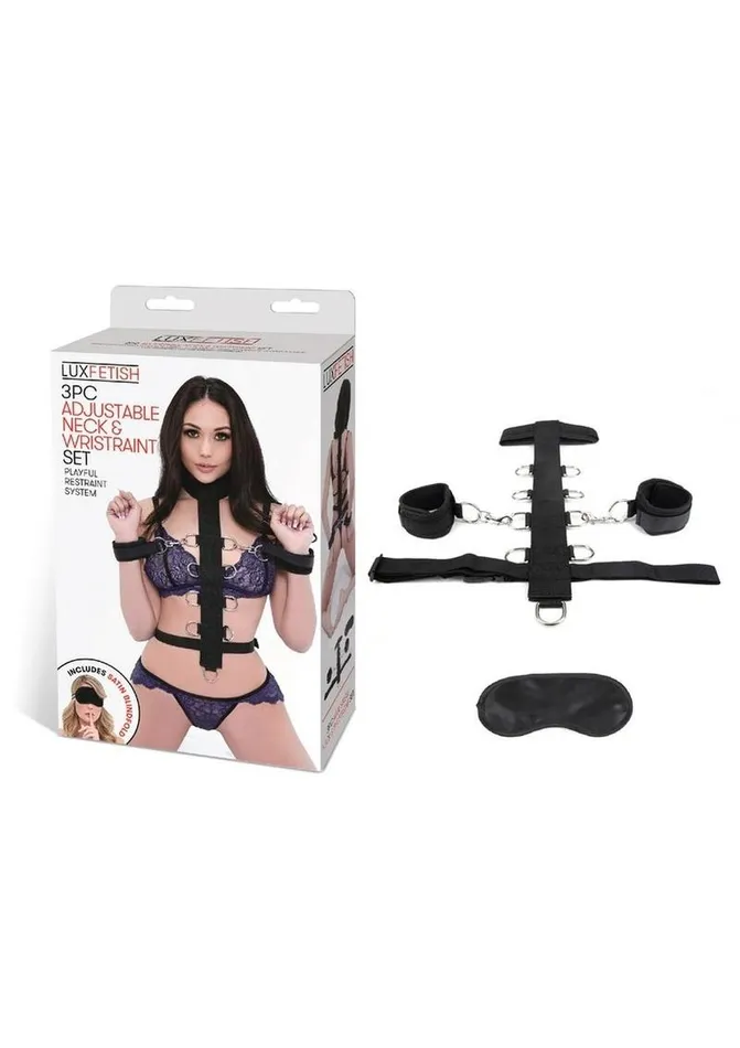 Lux Fetish Adjustable Neck and Wristraint Lux Fetish Male Sex Toys