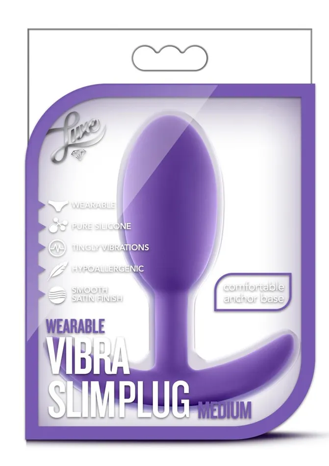Luxe Anal Luxe Wearable Vibra Slim Plug Silicone Butt Plug