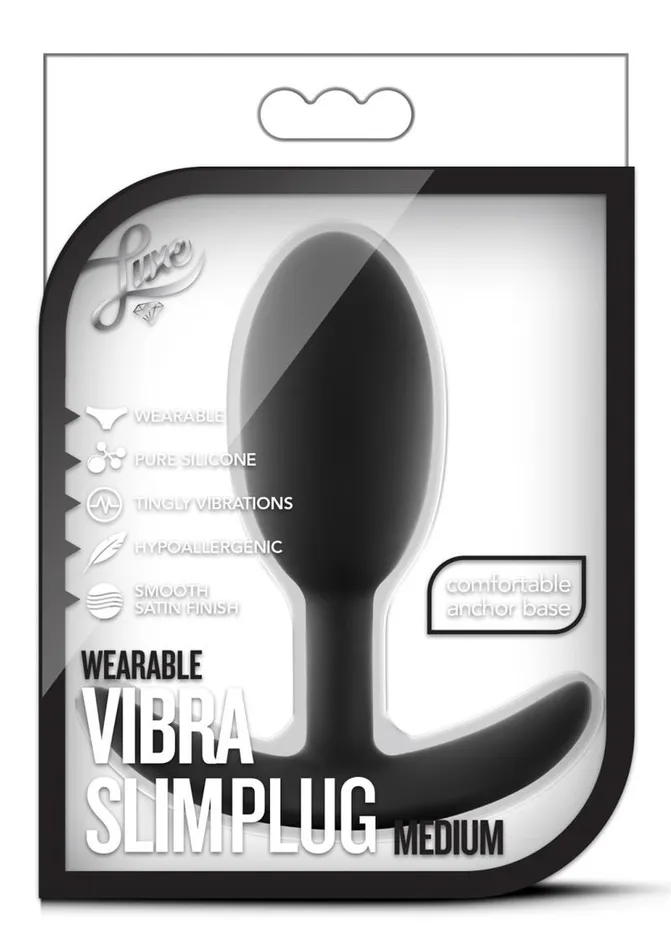 Luxe Anal Luxe Wearable Vibra Slim Plug Silicone Butt Plug