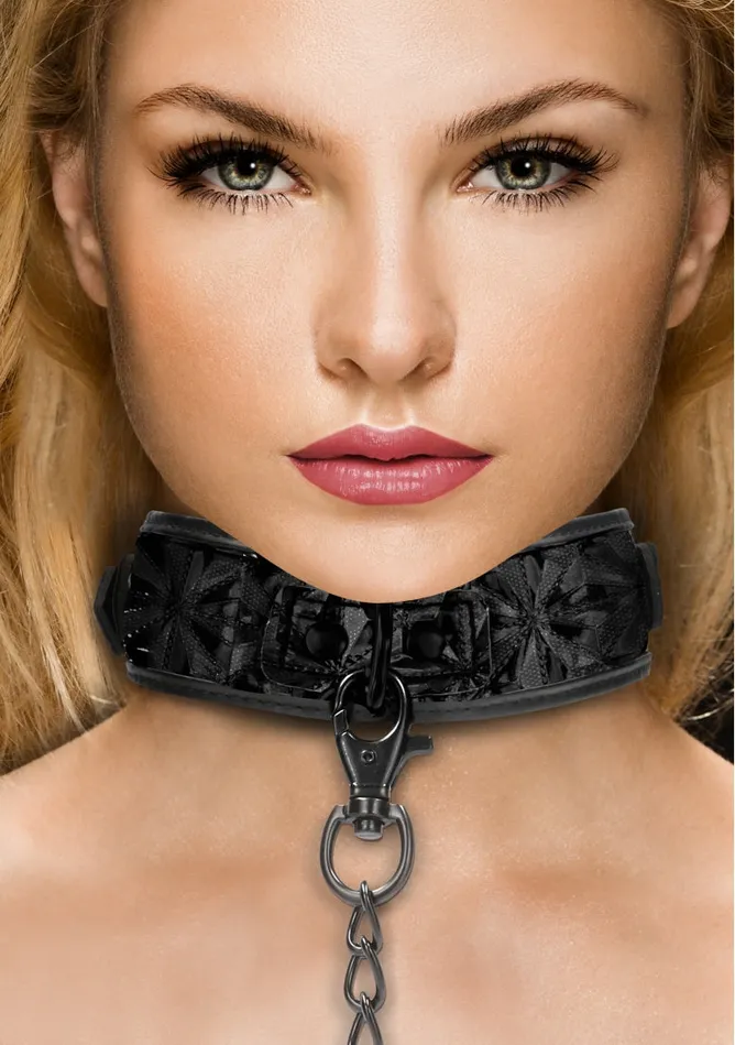 Luxury Collar With Leash Black Shots America Anal