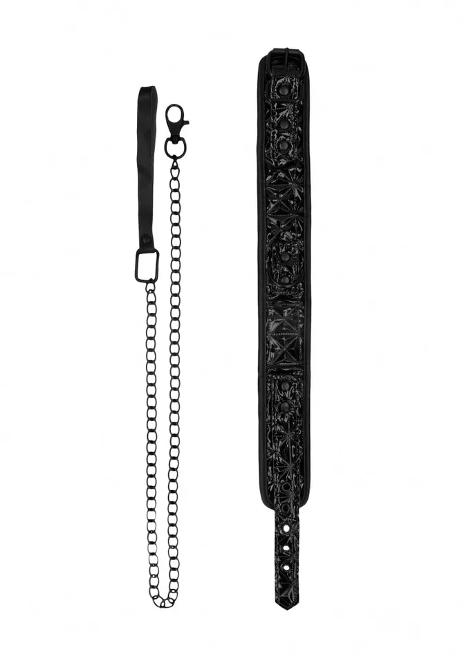 Luxury Collar With Leash Black Shots America Anal