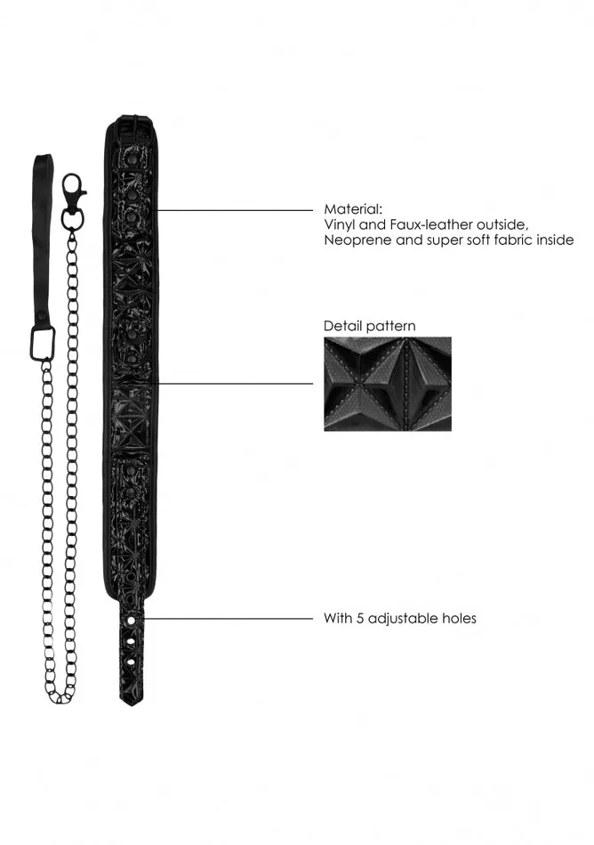 Luxury Collar With Leash Black Shots America Anal