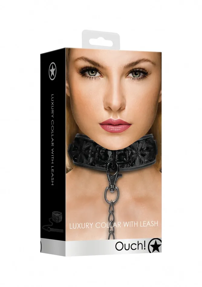Luxury Collar With Leash Black Shots America Anal