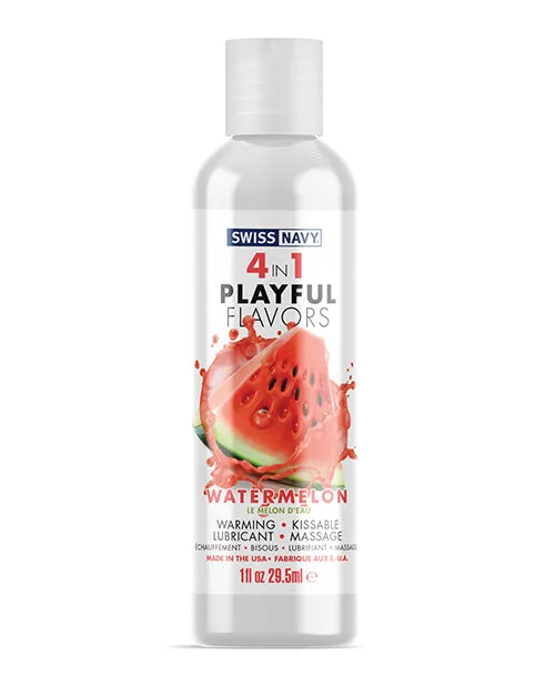 MD Science Lab Female Sex Toys Swiss Navy 4 In 1 Playful Flavors Watermelon 1 oz MD Science Lab Female Sex Toys Swiss Navy 4 In 1 Playful Flavors Watermelon 1 oz