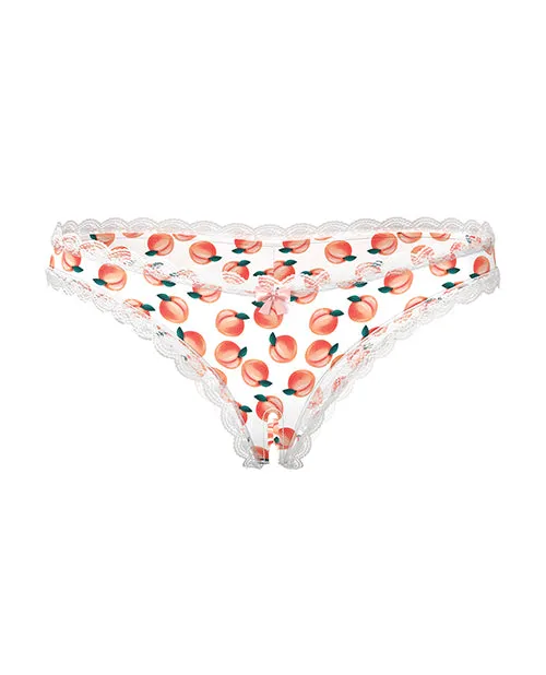 Magic Moments Intl Plus Size Plus Size Sweet Treats Crotchless White Boyshort Lube