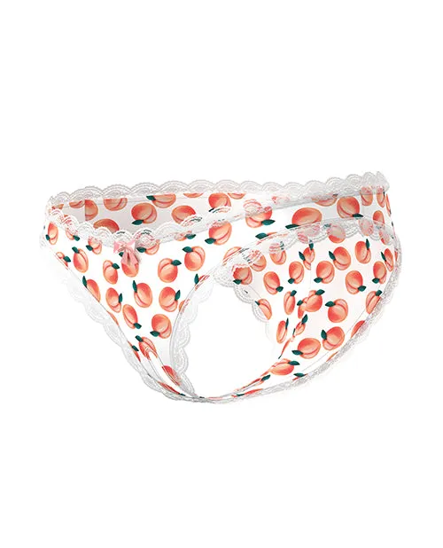 Magic Moments Intl Plus Size Plus Size Sweet Treats Crotchless White Boyshort Lube