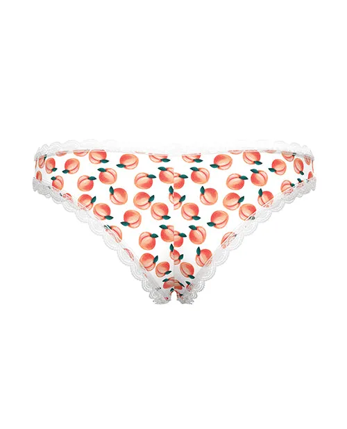 Magic Moments Intl Plus Size Plus Size Sweet Treats Crotchless White Boyshort Lube