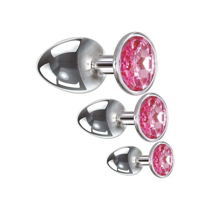 Male Sex Toys Adam Eve Adam Eve Pink Gem Aluminium Anal Plug