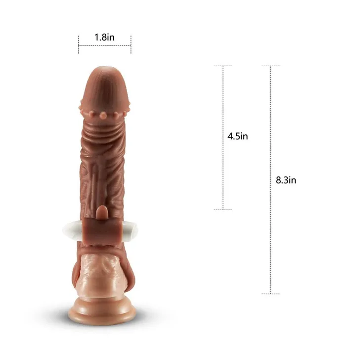Male Sex Toys ADLTOYFUN Realistic Vibrating Penis Enhancement Sleeve