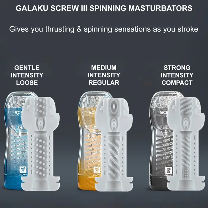 Male Sex Toys BEBUZZED Screw III Pluto Male Masturbator Spinning Stroker Pocket Pussy Cup