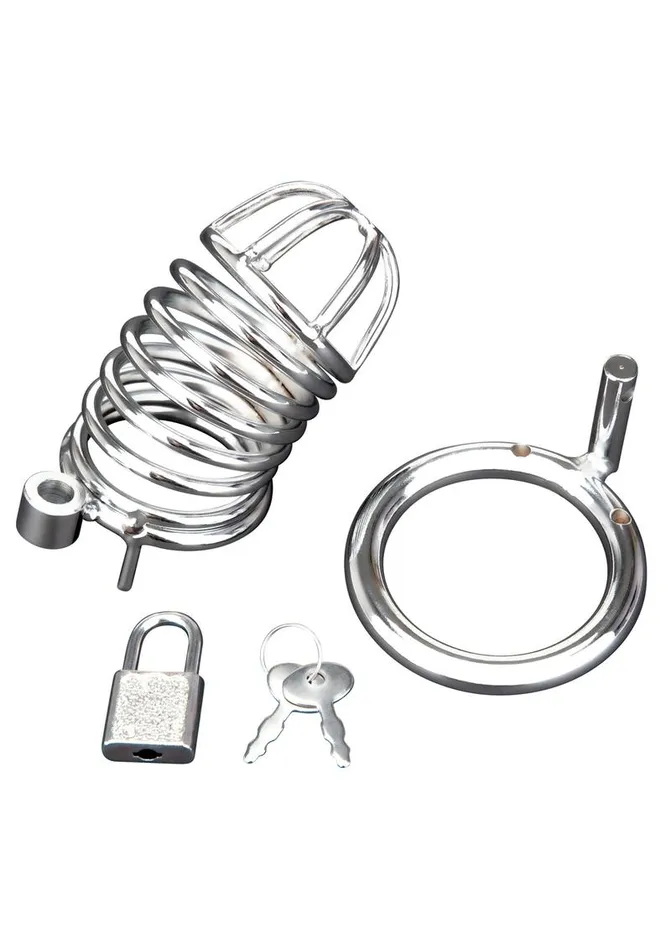 Male Sex Toys Blue Line CandB Gear Deluxe Chastity Cage