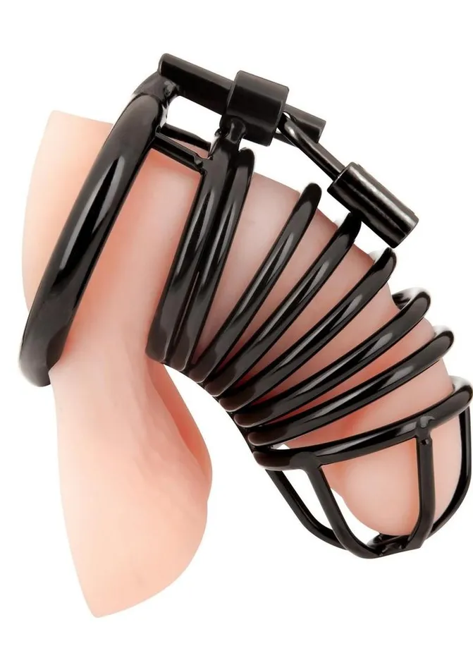 Male Sex Toys Blue Line CandB Gear Deluxe Chastity Cage