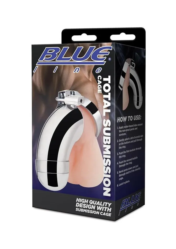 Male Sex Toys Blue Line CandB Gear Total Submission Cage