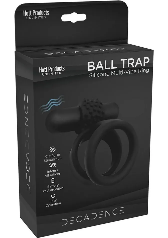 Male Sex Toys Decadence Decadence Ball Trap Silicone Cock and Ball Strap