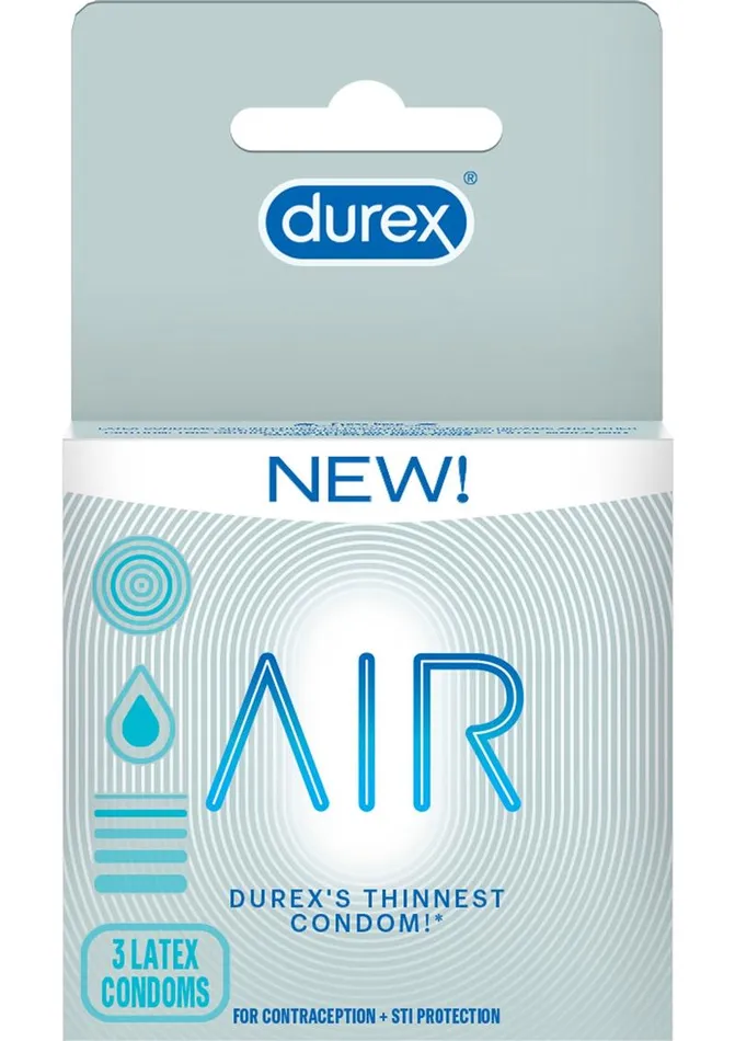 Male Sex Toys Durex Durex Air Lubricated Extra Thin Latex Condoms