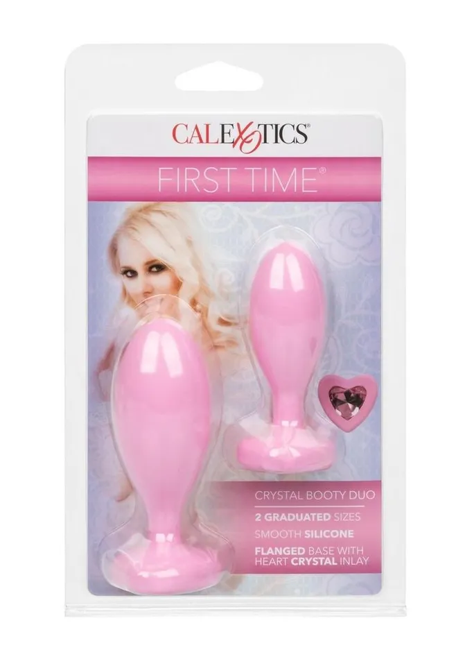 Male Sex Toys First Time Crystal Booty Duo Silicone Anal Plug First Time