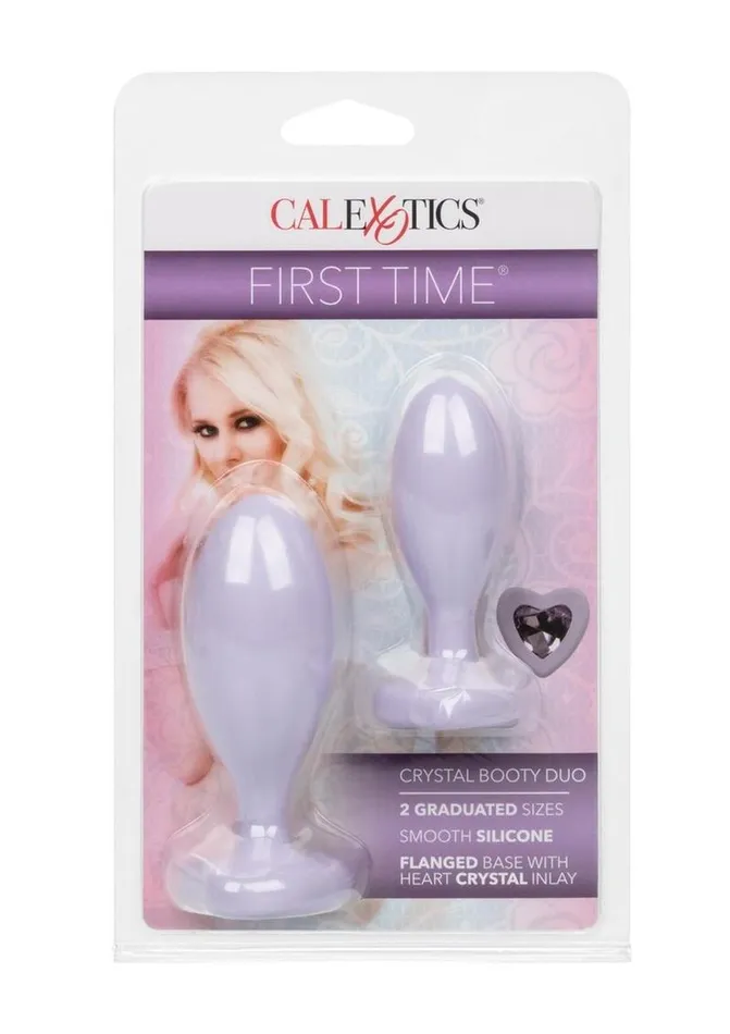 Male Sex Toys First Time Crystal Booty Duo Silicone Anal Plug First Time