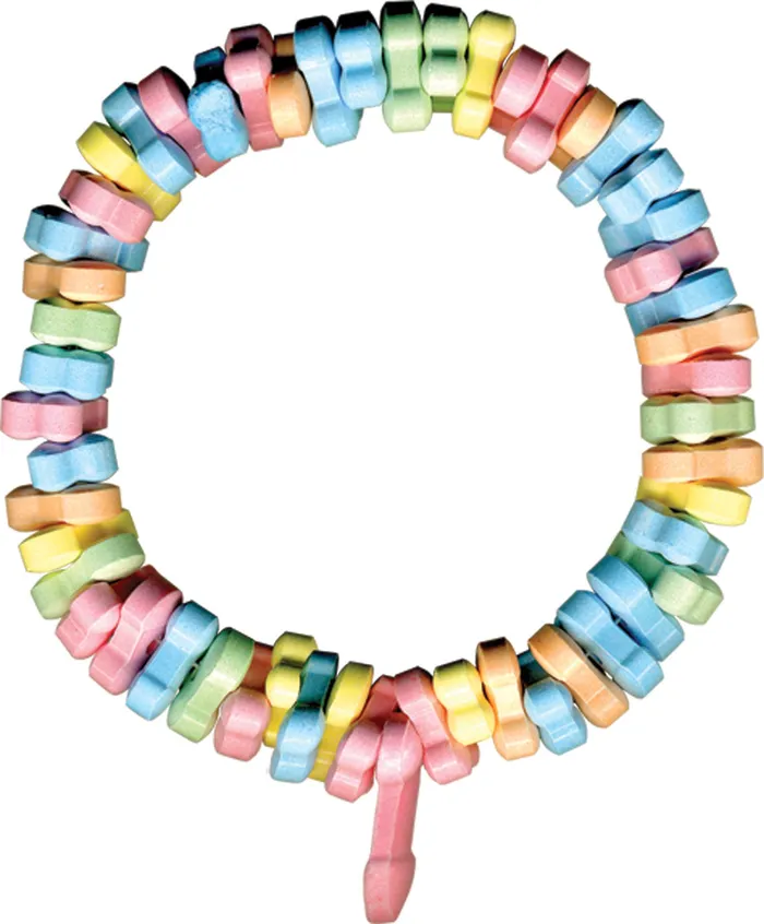 Male Sex Toys Hott Products Rainbow Penis Candy Necklace