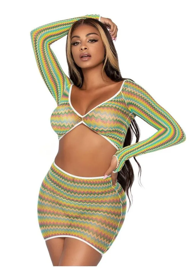 Male Sex Toys Leg Avenue Leg Avenue Zig Zag Net Gauntlet Sleeve Crop Top and Mini Skirt Male Sex Toys Leg Avenue Leg Avenue Zig Zag Net Gauntlet Sleeve Crop Top and Mini Skirt