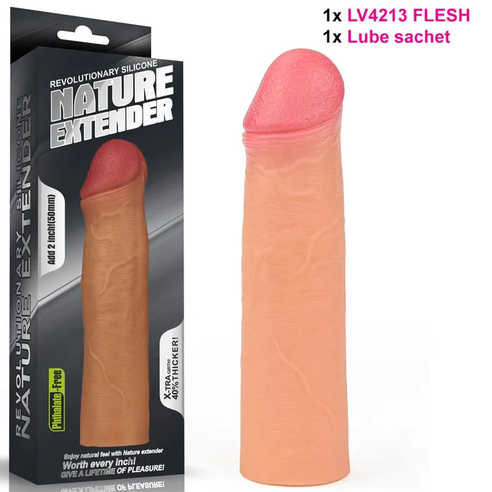 Male Sex Toys Lovetoy Lovetoy 2 Addition Nature Extender Penis Sleeve Flesh