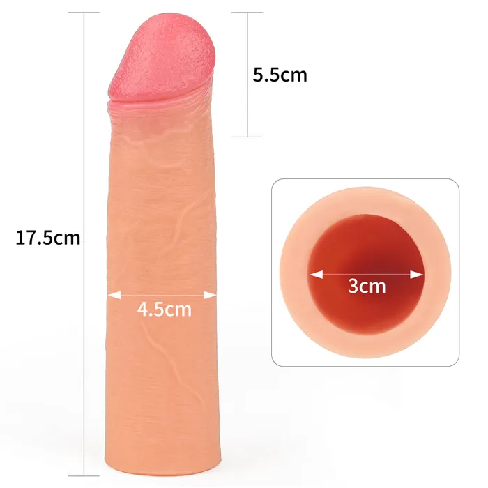 Male Sex Toys Lovetoy Lovetoy 2 Addition Nature Extender Penis Sleeve Flesh