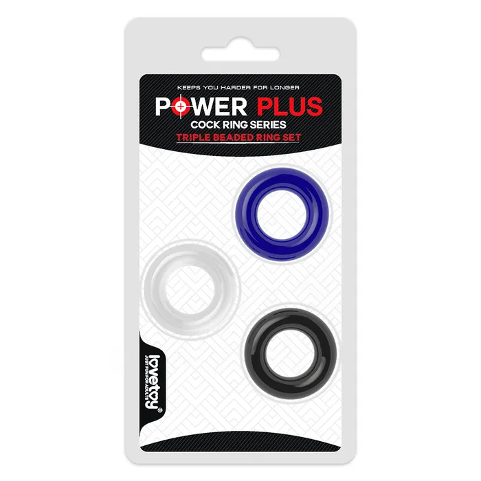 Male Sex Toys Lovetoy Lovetoy Power Plus Cock Ring Series Triple Beaded Ring Set Male Sex Toys Lovetoy Lovetoy Power Plus Cock Ring Series Triple Beaded Ring Set