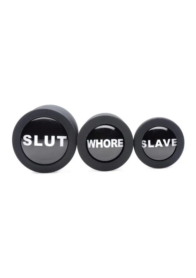 Male Sex Toys Master Series Dirty Words Anal Plug Master Series