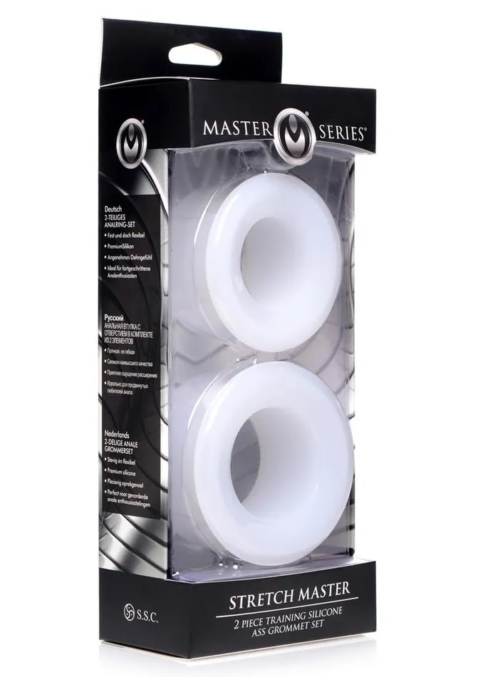Male Sex Toys Master Series Stretch Master 2 Piece Training Silicone Ass Grommet Master Series