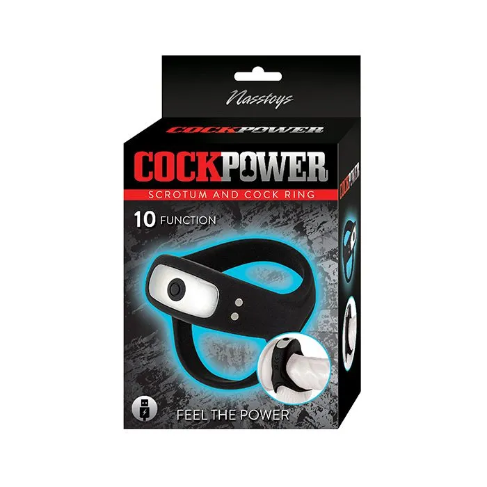 Male Sex Toys Nasstoys Cockpower Scrotum and Cock Ring Black