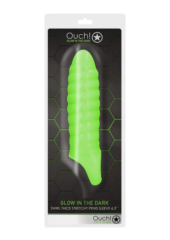 Male Sex Toys Ouch Ouch Swirl Thick Stretchy Penis Sleeve