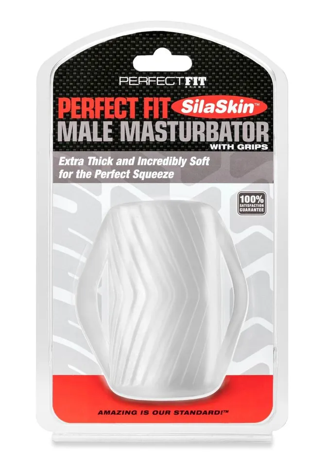 Male Sex Toys Perfect Fit Perfect Fit Male Masturbator with Grips Silaskin