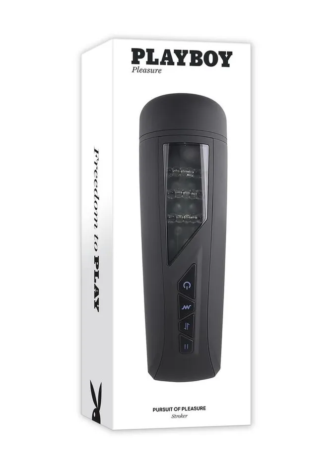 Male Sex Toys Playboy Playboy Pursuit Of Pleasure Rechargeable Textured Vibrating Stroker