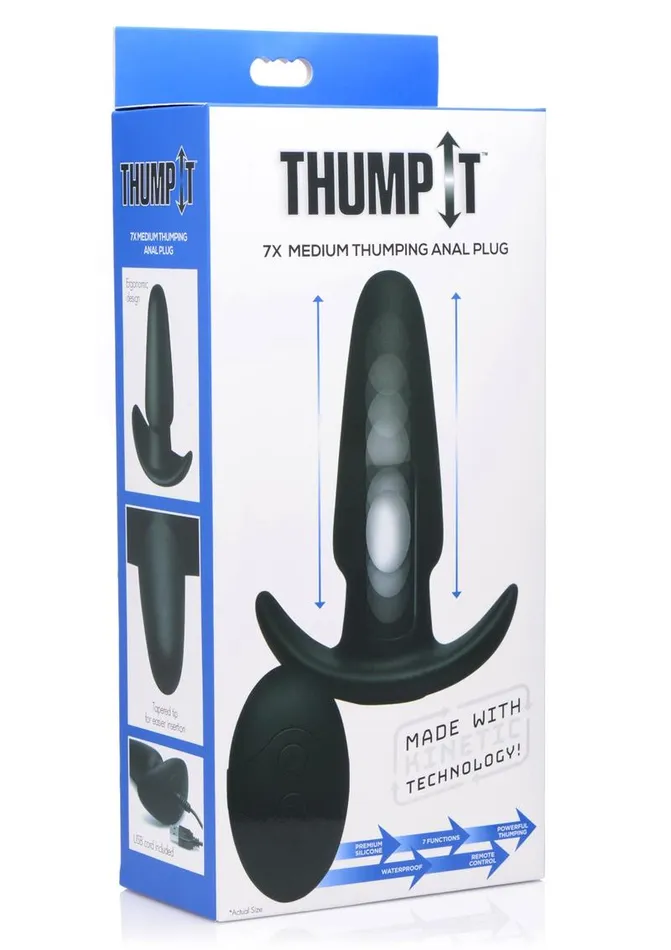 Male Sex Toys Thumpit ThumpIt Rechargeable Silicone Thumping Anal Plug with Remote Control