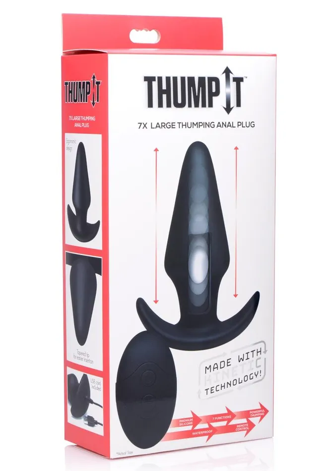 Male Sex Toys Thumpit ThumpIt Rechargeable Silicone Thumping Anal Plug with Remote Control