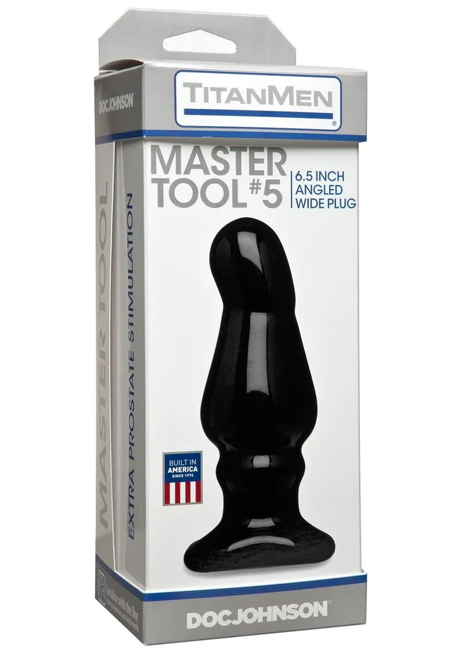 Male Sex Toys TitanMen Titanmen Master Tool 5 Angled Wide Anal Plug
