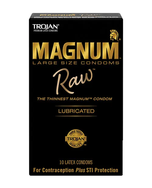 Male Sex Toys Trojan Magnum Raw Condoms Pack of 10 Paradise Marketing