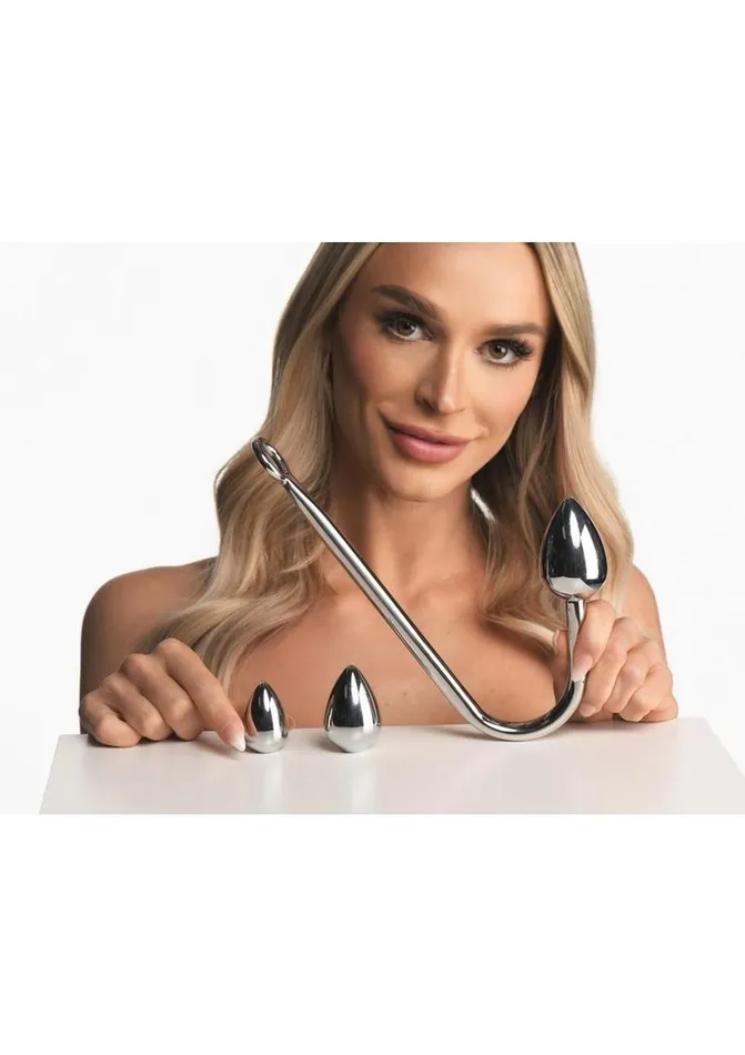 Master Series Anal Hook Trainer with 3 Plugs Stainless Master Series Male Sex Toys Master Series Anal Hook Trainer with 3 Plugs Stainless Master Series Male Sex Toys