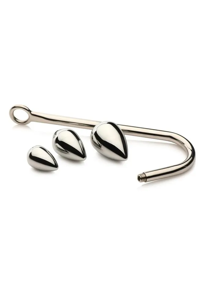 Master Series Anal Hook Trainer with 3 Plugs Stainless Master Series Male Sex Toys