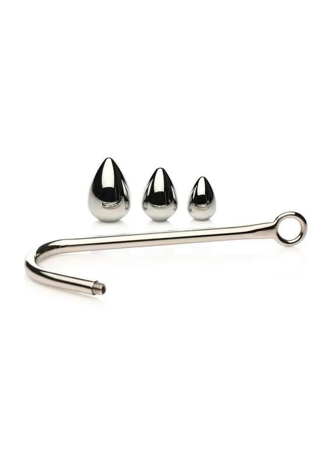 Master Series Anal Hook Trainer with 3 Plugs Stainless Master Series Male Sex Toys